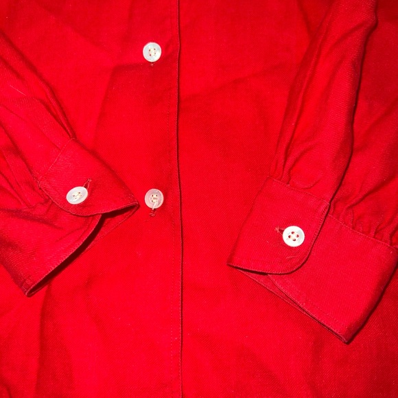 Vintage Abercrombie and Fitch Button up shirt collared size 12 Red Woman’s - Picture 2 of 8